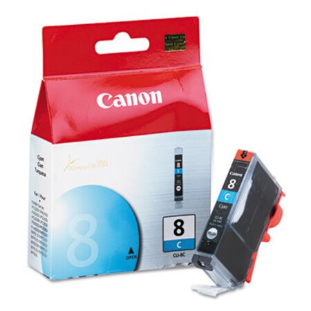 Canon® 0621B002 (CLI-8) Ink, Cyan - Each - CNM-CLI8C-EA