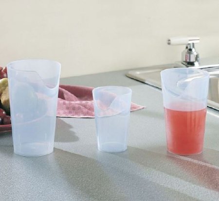 Patterson Medical Supply ADL Dysphagia Cup Nosey Cup 12 oz. Clear Plastic Reusable - Each - 1146-EA