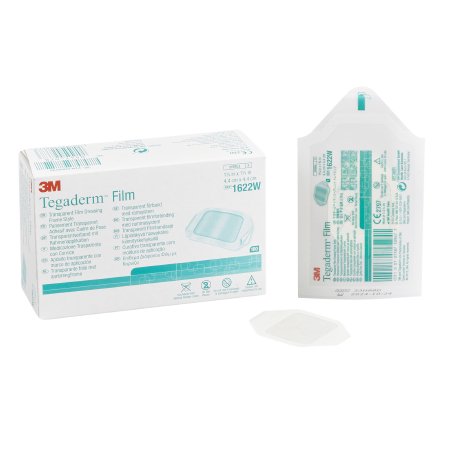 3M Transparent Film Dressing 3M™ Tegaderm™ 1-3/4 X 1-3/4 Inch Frame Style Delivery Rectangle Sterile - Each - 1622W-EA