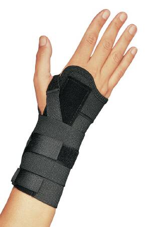 DJO Wrist Brace ProCare® Universal CTS Aluminum / Elastic Left or Right Hand Black Small - Each - 79-97013-EA