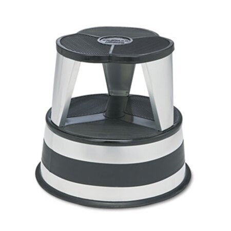 Cramer® Kik-Step Steel Step Stool, 2-Step, 350 lb Capacity, 16" Diameter x 14.25"h, Silvertone - Each - CRA-100101-EA