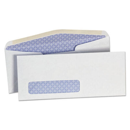 Universal® Open-Side Security Tint Business Envelope, 1 Window, #10, Commercial Flap, Gummed Closure, 4.13 x 9.5, White, 500/Box - Box of 1 - UNV-35203-BX