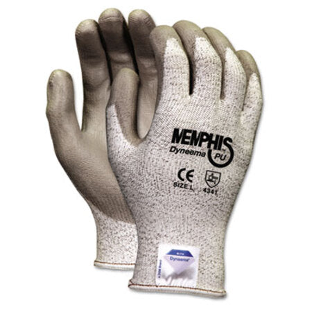 MCR™ Safety Memphis Dyneema Polyurethane Gloves, Large, White/Gray, Pair - Pair - CRW-9672L-PR