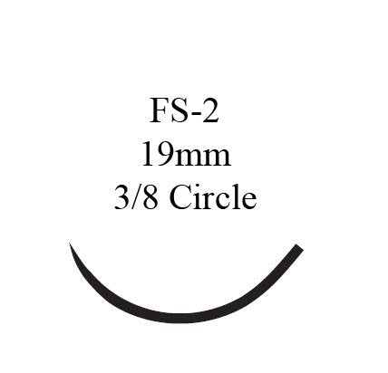 J & J Healthcare Systems Absorbable Suture with Needle Plain Gut FS-2 3/8 Circle Reverse Cutting Needle Size 4 - 0 - Box of 36 - H821H-BX