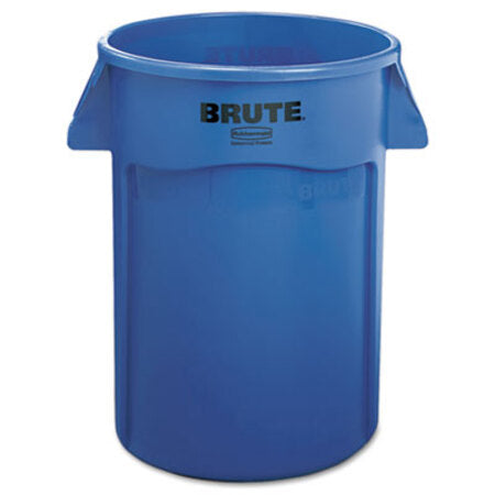 Rubbermaid® Commercial Vented Round Brute Container, 44 gal, Plastic, Blue - Each - RCP-264360BE-EA