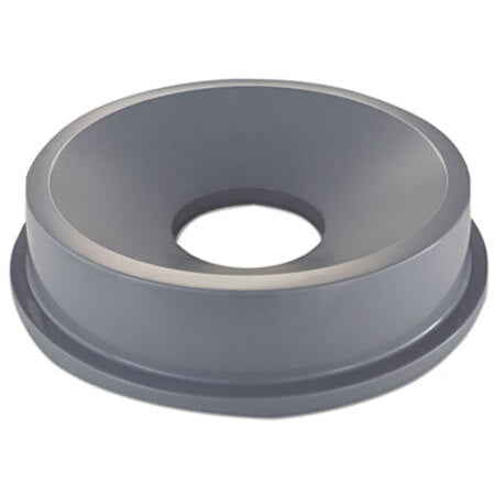 Rubbermaid® Commercial Round BRUTE Funnel Top Receptacle, For 32-Gallon Containers, 22.38" Diameter x 5h, Gray - Each - RCP-3543GRA-EA