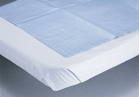 Medline Stretcher Sheet Medline Flat Sheet 40 X 90 Inch Blue Tissue / Poly Disposable - Case of 50 - NON24335-CS
