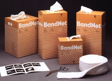 Gentell Elastic Net Retainer Dressing BandNet™ Tubular Poly-Covered Nylon / Rubber 50 Yard Length Size 8 White Medium Axilla / Abdomen / Chest NonSterile - Box of 1 - BA5008-BX