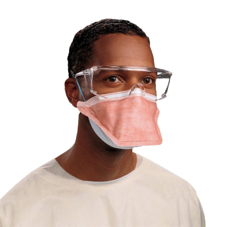 O&M Halyard Inc Particulate Respirator / Surgical Mask FluidShield Medical N95 Flat Fold Elastic Strap One Size Fits Most Orange NonSterile ASTM Level 3 Adult - Case of 210 - 46727-CS