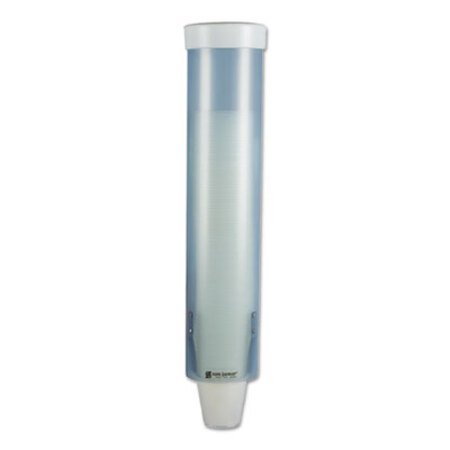 San Jamar® Adjustable Frosted Water Cup Dispenser, For 4 oz to 10 oz Cups, Blue - Each - SJM-C3165FBL-EA