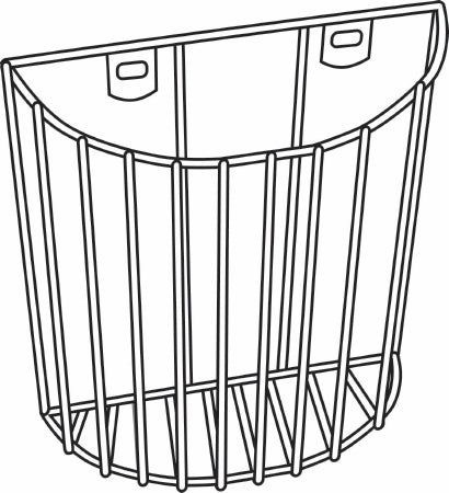 W.A. Baum Wall Basket Baumanometer® 6-1D2 X 7 X 3-3D4 Inch, Neutral White, Nylon Coated Steel Inflation System - Each - 2420-EA