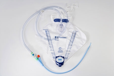 Cardinal Indwelling Catheter Tray Dover™ Foley 18 Fr. 5 cc Balloon Silicone - Case of 10 - 6950-CS
