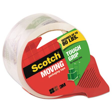 Scotch® Tough Grip Moving Packaging Tape with Dispenser, 3" Core, 1.88" x 54.6 yds, Clear - CT/1 - MMM-3500RD-CT