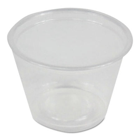 Boardwalk® Souffle/Portion Cups, 1 oz, Polypropylene, Clear, 20 Cups/Sleeve, 125 Sleeves/Carton - CT/2500 - BWK-PRTN1TS-CT