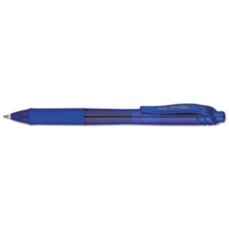 Pentel® EnerGel-X Gel Pen, Retractable, Bold 1 mm, Blue Ink, Translucent Blue Barrel, Dozen - DZ/1 - PEN-BL110C-DZ
