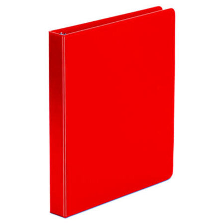 Universal® Economy Non-View Round Ring Binder, 3 Rings, 1" Capacity, 11 x 8.5, Red - Each - UNV-31403-EA