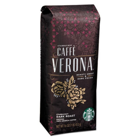 Starbucks® Coffee, Caffe Verona, Ground, 1lb Bag - Each - SBK-11018131-EA
