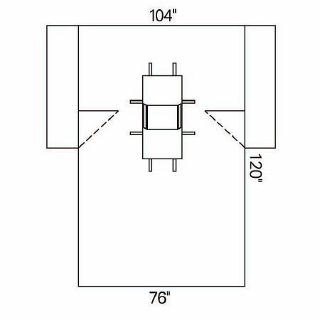 O&M Halyard Inc Abdominal Drape Laparoscopic / Cholecystectomy Drape 104 W X 76 W X 120 L Inch Sterile - Case of 12 - 89229-CS