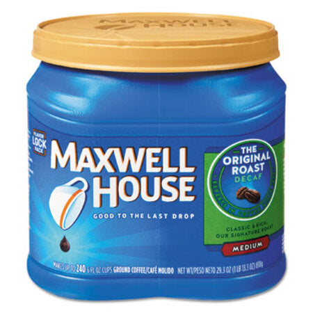 Maxwell House® Coffee, Decaffeinated Ground Coffee, 29.3 oz Can - Each - MWH-04658-EA