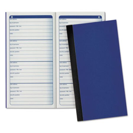 Adams® Password Journal, One-Part (No Copies), 3 x 1.5, 4 Forms/Sheet, 192 Forms Total - CT/1 - ABF-APJ99-CT