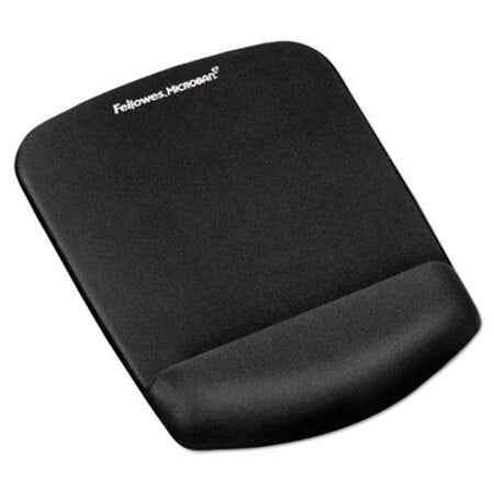 Fellowes® PlushTouch Mouse Pad with Wrist Rest, 7.25 x 9.37, Black - Each - FEL-9252001-EA