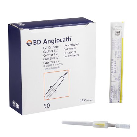 BD Peripheral IV Catheter Angiocath™ 24 Gauge 0.75 Inch Without Safety - Case of 200 - 381112-CS