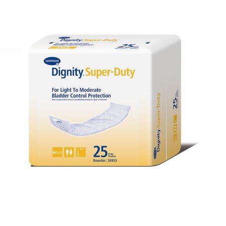 Hartmann Incontinence Liner Dignity® Super-Duty 4 X 12 Inch Moderate Absorbency Polymer Core One Size Fits Most - Case of 200 - 26955-CS