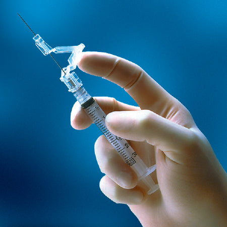 BD Safety Hypodermic Needle SafetyGlide™ 1 Inch Length 21 Gauge Thin Wall Sliding Safety Needle - Each - 305915-EA