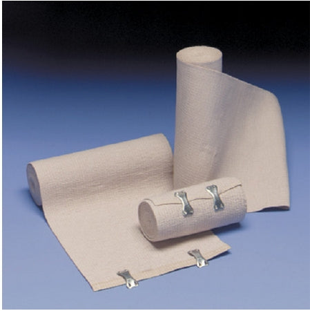 DeRoyal Elastic Bandage 4 Inch X 5 Yard Clip Detached Closure White Sterile Standard Compression - Case of 50 - 9845-09-CS