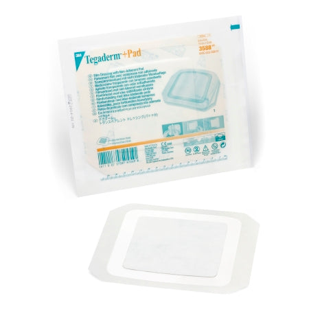 3M Transparent Film Dressing with Pad 3M™ Tegaderm™ +Pad 6 X 6 Inch Frame Style Delivery Square Sterile - Each - 3588-EA