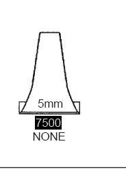 Specline Ear Speculum Tip Round Tip Plastic 5 mm Length Disposable - Box of 1000 - 7500-BX