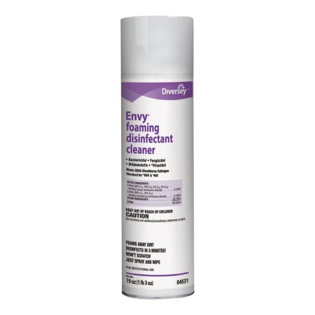 Lagasse Diversey™ Envy® Surface Disinfectant Cleaner Aerosol Spray Foaming 19 oz. Can Lavender Scent NonSterile - Case of 12 - DVO04531-CS
