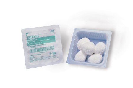 Cardinal Surgical Stick Sponge Kerlix™ X-Ray Detectable Gauze 1-5/8 Inch Diameter 5 Count Tray Sterile - Case of 640 - 4935--CS