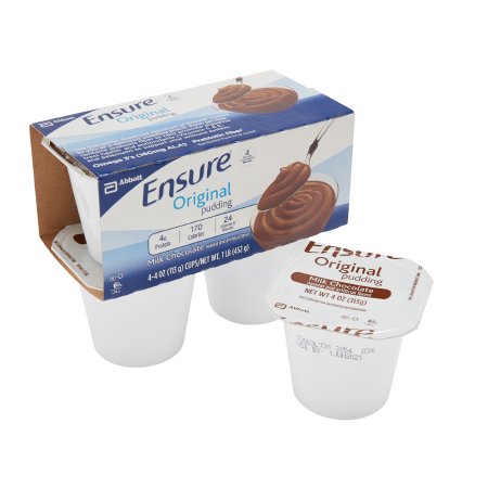 Abbott Nutrition Oral Supplement Ensure® Original Pudding Milk Chocolate Flavor Liquid 4 oz. Cup - Case of 48 - 54846-CS