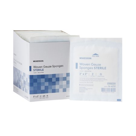 McKesson Gauze Sponge McKesson 3 X 3 Inch 2 per Pack Sterile 12-Ply Square - Each - 16-4232-EA