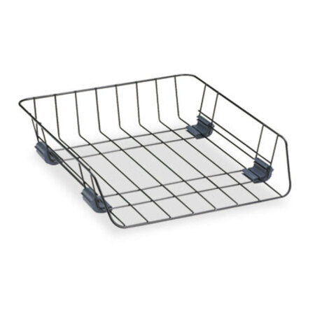 Fellowes® Front-Load Wire Desk Tray, 1 Section, Letter Size Files, 10.88" x 12.63" x 2.63", Black - Each - FEL-66112-EA