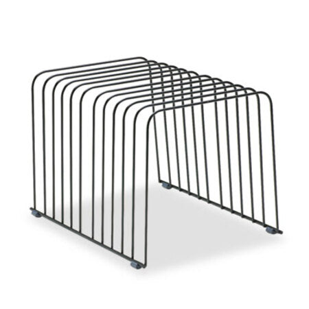 Fellowes® Wire Desktop Organizer, 11 Sections, Letter to Legal Size Files, 9" x 11.38" x 8", Black - Each - FEL-72112-EA