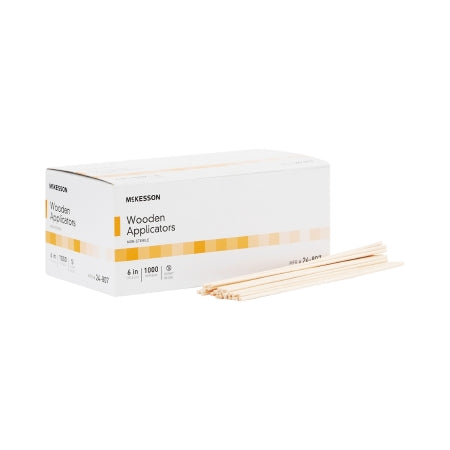 McKesson Applicator Stick McKesson Without Tip Wood Shaft 6 Inch NonSterile 1000 per Pack - Box of 1000 - 24-807-BX