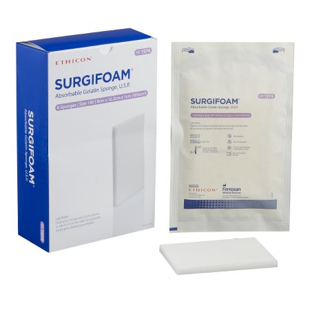 J & J Healthcare Systems Hydrogel Wound Dressing Surgifoam® 8-1/2 X 12 cm Rectangle Sterile - Each - 1974-EA