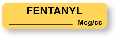 United Ad Label Drug Label UAL™ Anesthesia Label Fentanyl mcg_mL Tan 5/16 X 1-1/4 Inch - Roll of 760 - ULAM175-RL