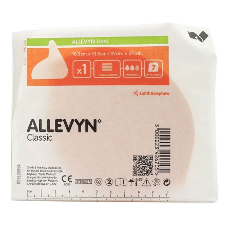 Smith & Nephew Foam Dressing Allevyn Heel 4-1/2 X 5-1/2 Inch Without Border Film Backing Nonadhesive Heel Sterile - Each - 66007630-EA