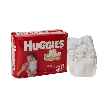 Kimberly Clark Unisex Baby Diaper Huggies® Little Snugglers Newborn Disposable Heavy Absorbency - Pack of 24 - 52238-PK
