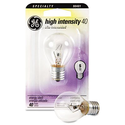 GE Incandescent S11 Appliance Light Bulb, 40 W, Clear - Each - GEL-35156-EA