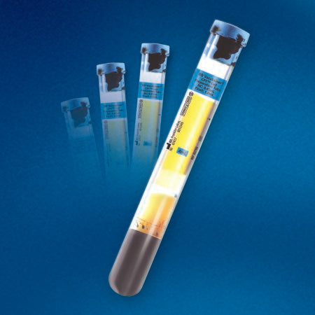BD BD Vacutainer® CPT™ Molecular Diagnostic Tube Cell Preparation Sodium Citrate / Separator Gel Additive 16 X 125 mm 8 mL Blue / Black Mottled Conventional Closure Glass Tube - Case of 60 - 362761-CS