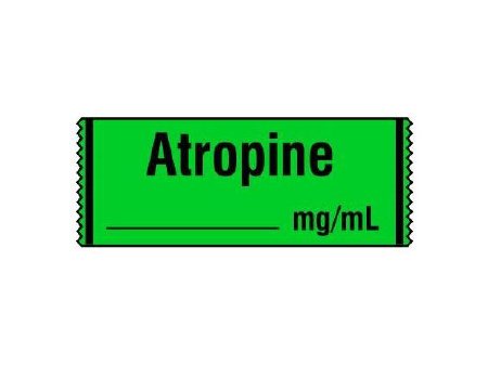 Shamrock Scientific Drug Label Shamrock Anesthesia Label Atrophine____mg/mL Green 1/2 X 1 Inch - Roll of 1 - SA-310-RL