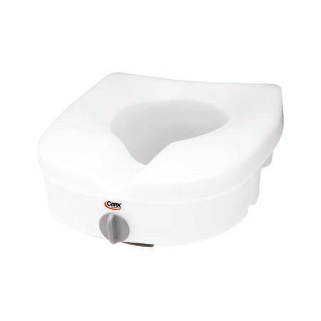 Apex-Carex Healthcare Raised Toilet Seat E-Z Lock™ 5 Inch Height White 300 lbs. Weight Capacity - Each - FGB30500 0000-EA