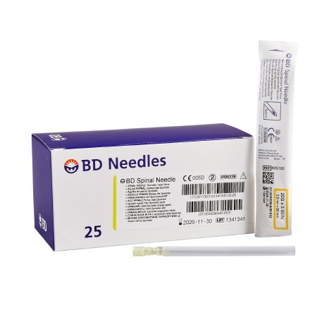 BD Spinal Needle BD™ 3-1/2 Inch 20 Gauge Quincke Style - Box of 25 - 405182-BX
