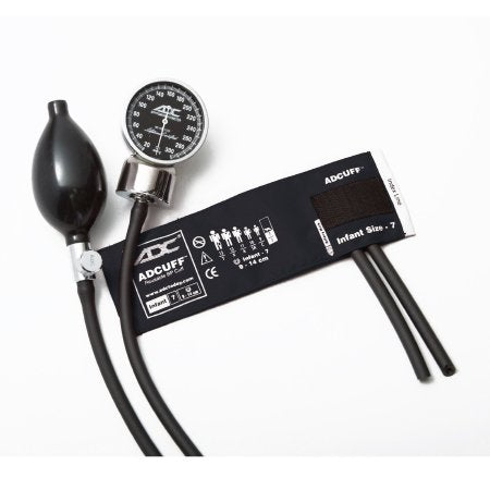 American Diagnostic Corp Aneroid Sphygmomanometer Unit Diagnostix™700 Series Infant Nylon 9 - 14 cm Pocket Aneroid - Each - 700-7IBK-EA