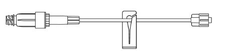 B. Braun IV Extension Set UltraSite® Needle-Free Port Small Bore 8 Inch Tubing Without Filter - Case of 100 - 473448-CS