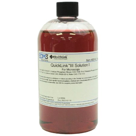 EDM 3 LLC Stain Solution 1 Quick III™ Solution I 16 oz. - BT/1 - 400140-BT